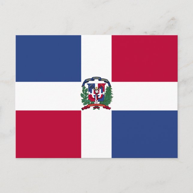 Carte Postale Drapeau de la République Dominicaine (Devant)