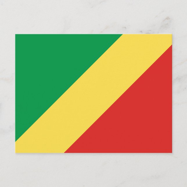 Carte Postale Drapeau de la République du Congo (Devant)