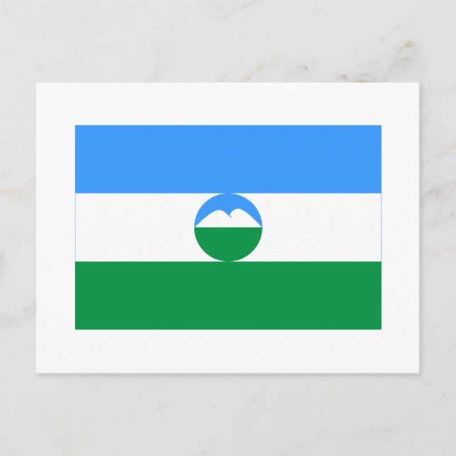 Carte Postale Drapeau de la République Kabardino-Balkare (Devant)