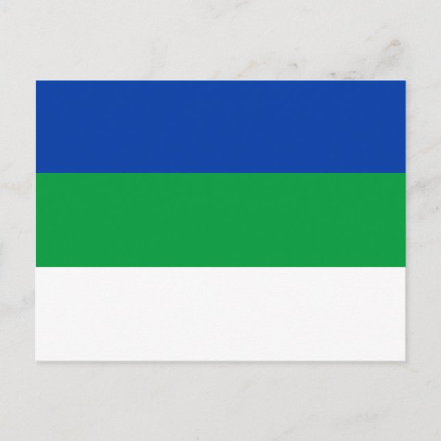 Carte Postale Drapeau de la République Komi (Devant)