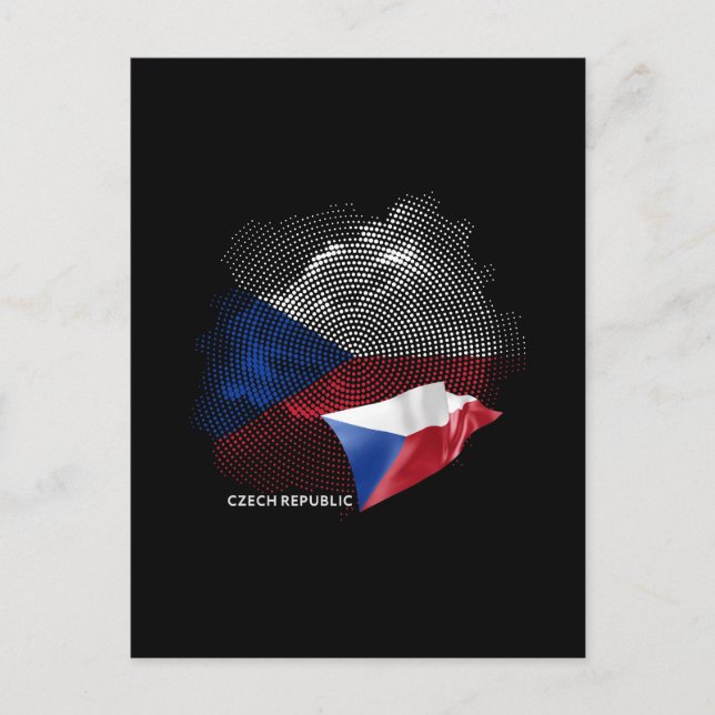 Carte Postale Drapeau de la République tchèque (Devant)