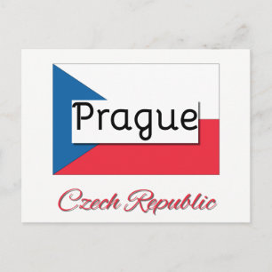Carte postale drapeau de la République tchèque de 