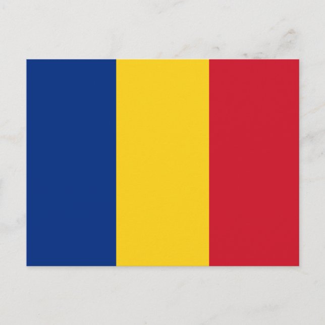 Carte Postale Drapeau de la Roumanie (Devant)