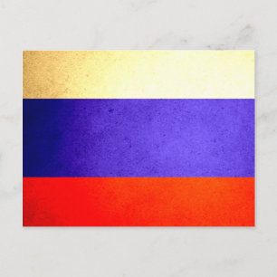 Carte Postale Drapeau de la Russie embrassée par Sun