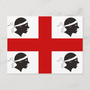 Carte Postale Drapeau de la Sardaigne, Italie