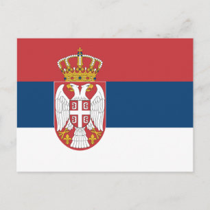 Carte Postale Drapeau de la Serbie