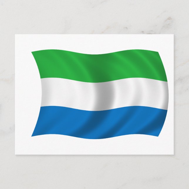 Carte Postale Drapeau de la Sierra Leone (Devant)