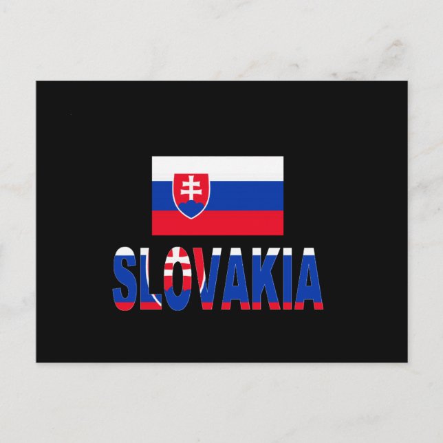 Carte Postale Drapeau de la Slovaquie (Devant)