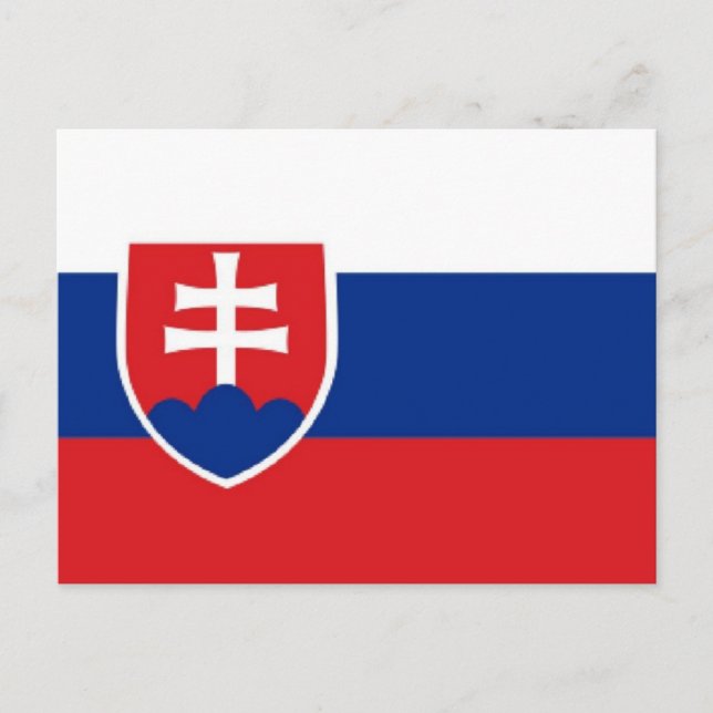 Carte Postale Drapeau de la Slovaquie (Devant)