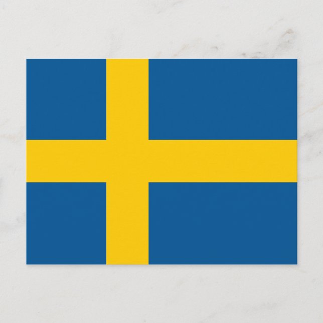 Carte Postale Drapeau de la Suède (Devant)