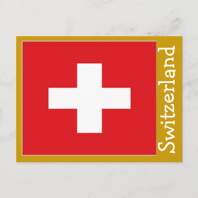 Carte Postale drapeau de la Suisse (Devant)