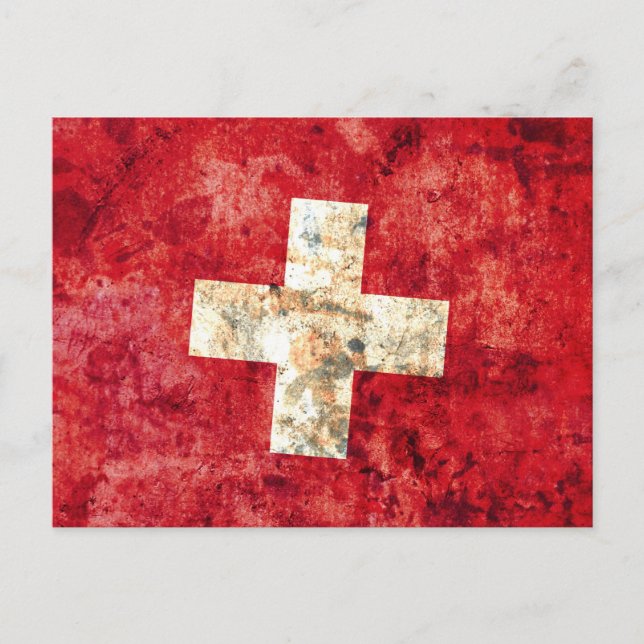 Carte Postale Drapeau de la Suisse (Devant)