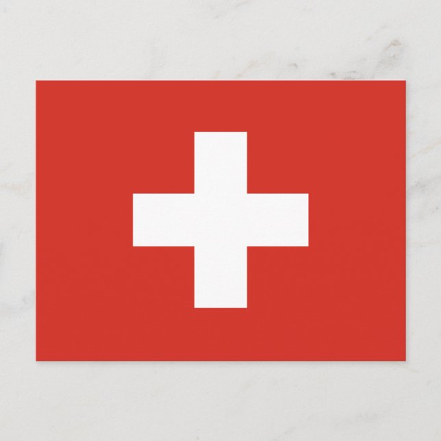 Carte Postale Drapeau de la Suisse Die Nationalflagge der Schwei (Devant)