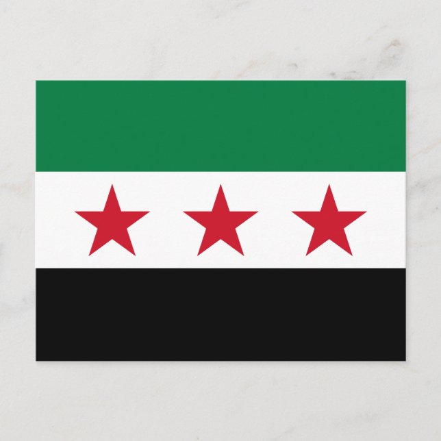Carte Postale Drapeau de la Syrie (Devant)