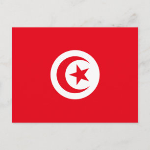Carte Postale Drapeau de la Tunisie