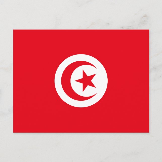 Carte Postale Drapeau de la Tunisie (Devant)