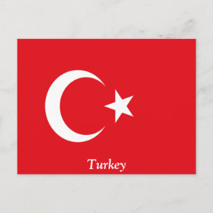 Carte Postale Drapeau de la Turquie