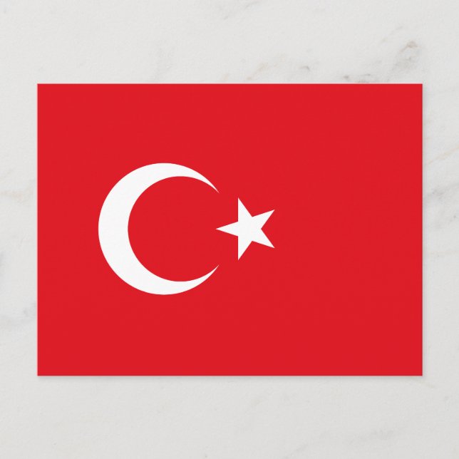 Carte Postale Drapeau de la Turquie (Devant)