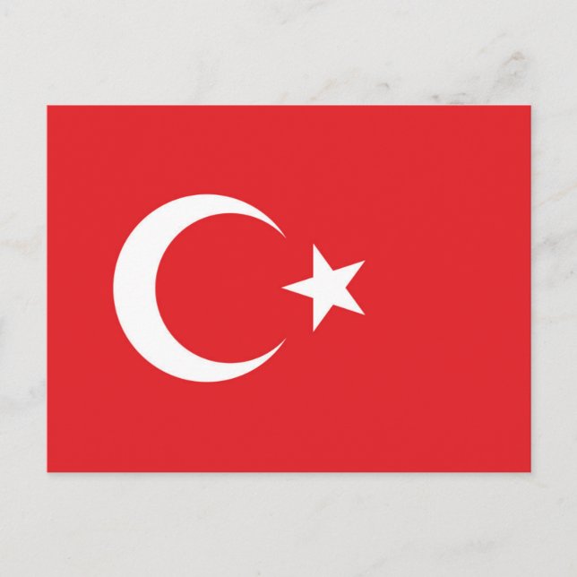 Carte Postale Drapeau de la Turquie (Devant)