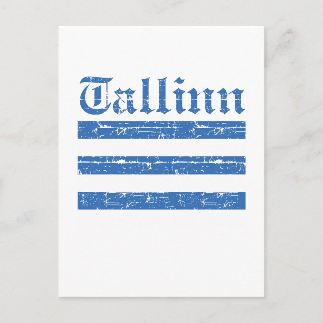 Carte Postale Drapeau de la ville cool de tallinn (Devant)