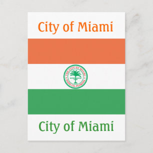 Carte Postale Drapeau de la ville de Miami