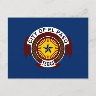 Carte Postale Drapeau de la ville d'El Paso (Texas)