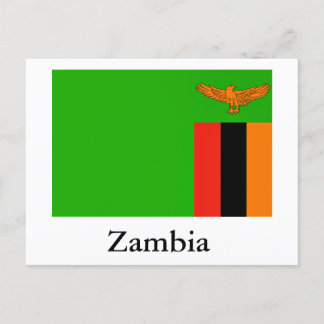 Carte Postale Drapeau de la Zambie