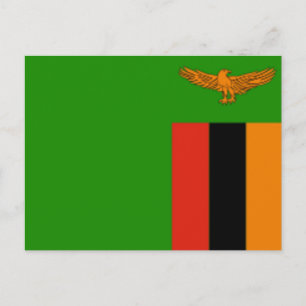 Carte Postale Drapeau de la Zambie