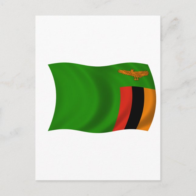 Carte Postale Drapeau de la Zambie (Devant)