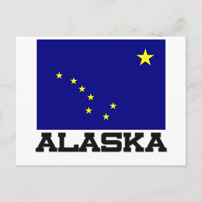 Carte Postale Drapeau de l'Alaska (Devant)