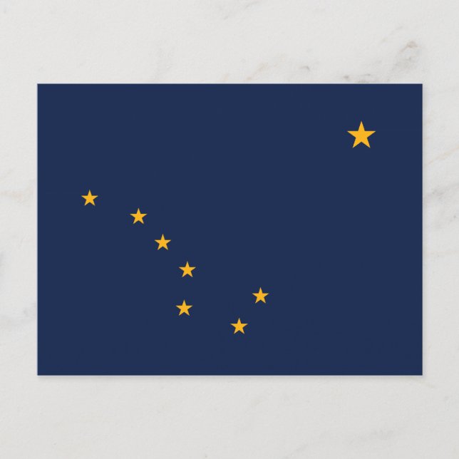 Carte Postale Drapeau de l'Alaska (Devant)