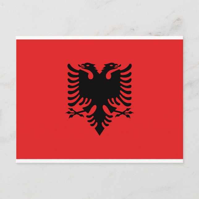 Carte Postale Drapeau de l'Albanie (Devant)