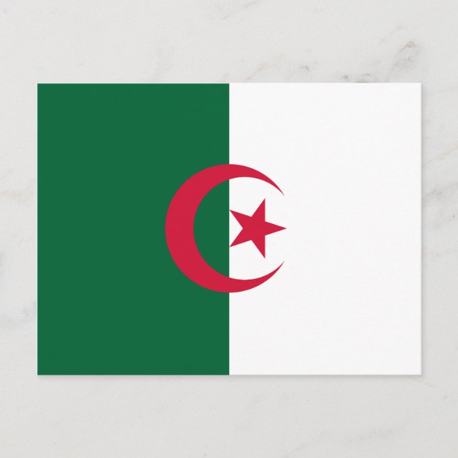 Carte Postale Drapeau de l'Algérie (Devant)