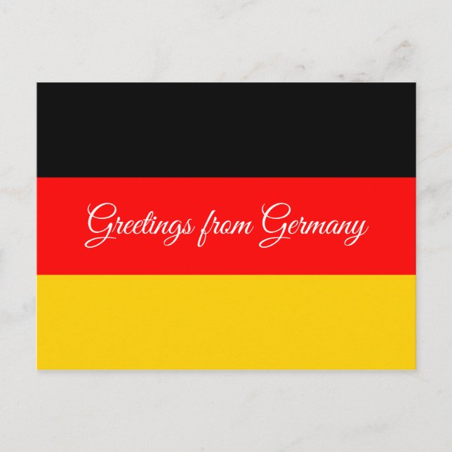 Carte Postale Drapeau de l'Allemagne (Devant)