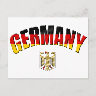 Carte Postale Drapeau de l'Allemagne logo chemises et cadeaux al