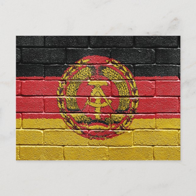 Carte Postale Drapeau de l'ancienne République démocratique alle (Devant)