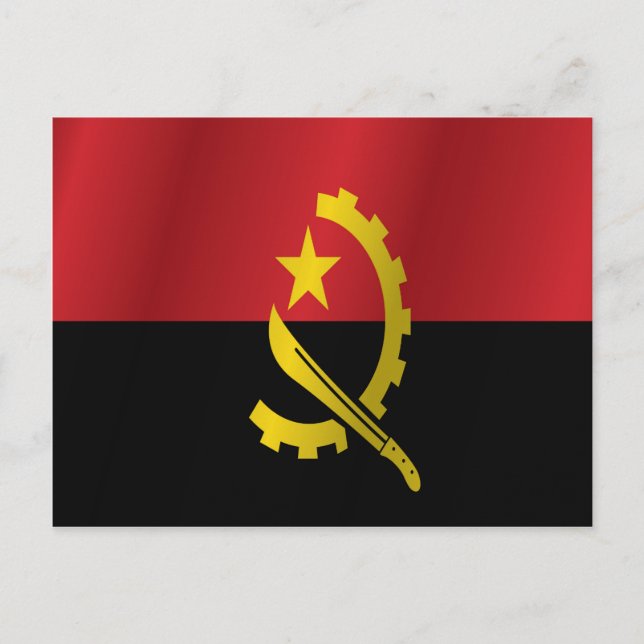 Carte Postale Drapeau de l'Angola (Devant)