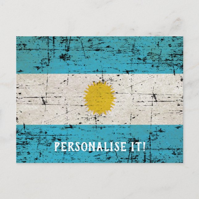 Carte Postale Drapeau de l'Argentine (Devant)
