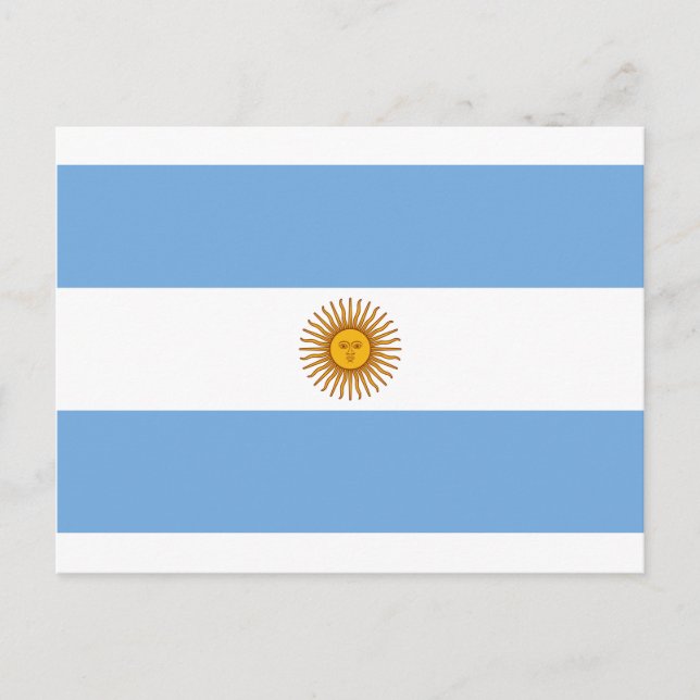 Carte Postale Drapeau de l'Argentine (Devant)