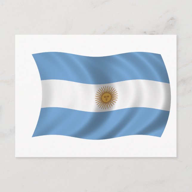 Carte Postale Drapeau de l'Argentine (Devant)