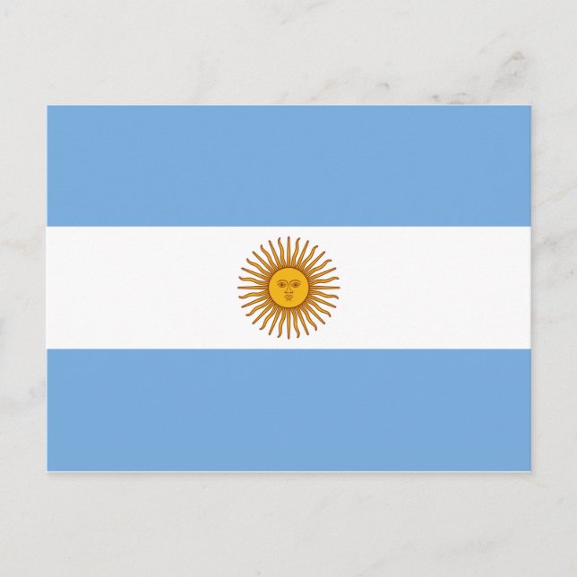 Carte Postale Drapeau de l'Argentine (Devant)