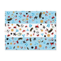 Drapeau de l'Argentine avec des icônes célèbres