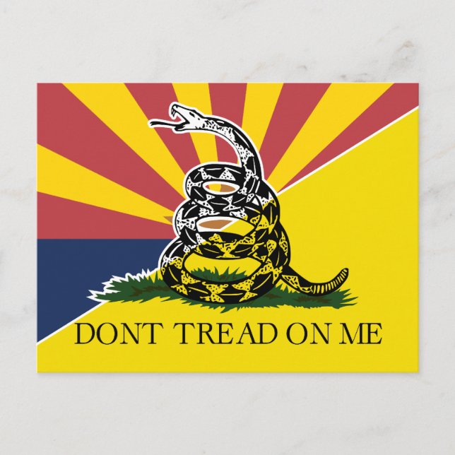 Carte Postale Drapeau de l'Arizona et de Gadsden (Devant)