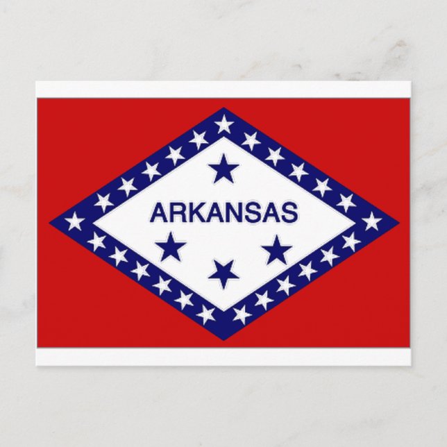 Carte Postale Drapeau de l'Arkansas (Devant)