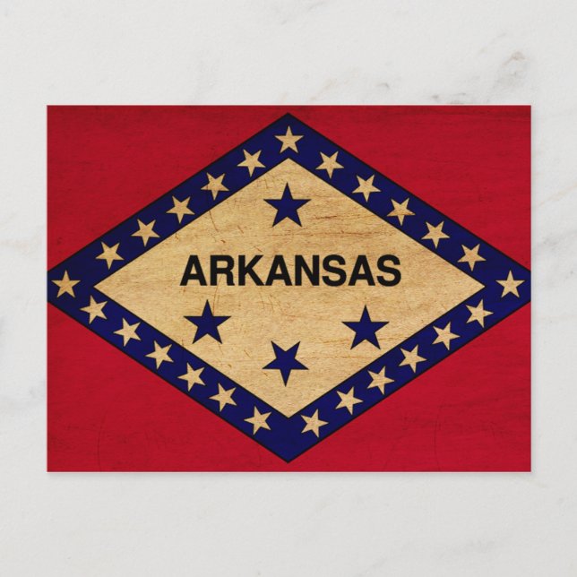 Carte Postale Drapeau de l'Arkansas (Devant)