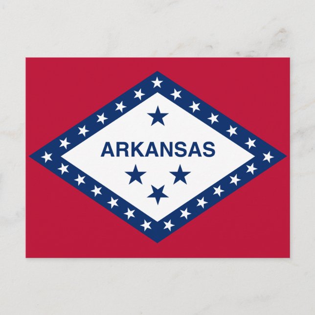 Carte Postale Drapeau de l'Arkansas (Devant)