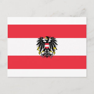 Carte Postale Drapeau de l'Autriche - Flagge Österreichs