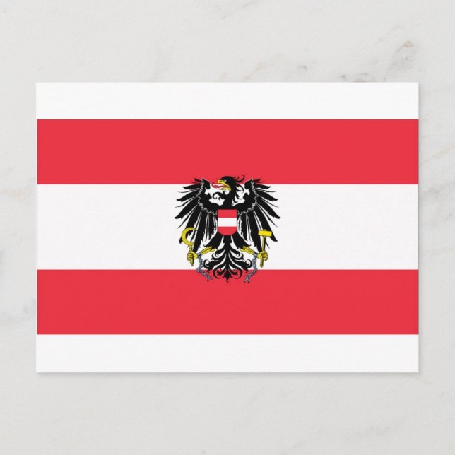 Carte Postale Drapeau de l'Autriche - Flagge Österreichs (Devant)