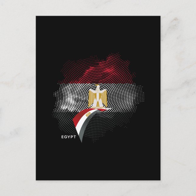 Carte Postale Drapeau de l'Égypte (Devant)