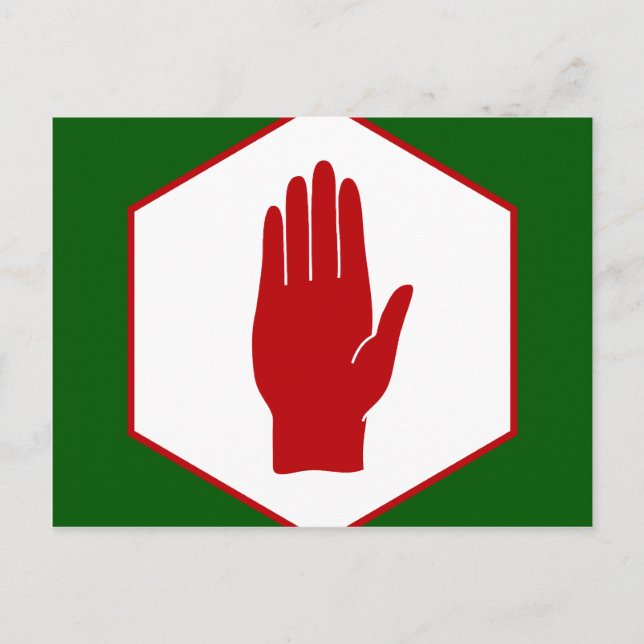 Carte Postale Drapeau de l'Emblem d'Irlande du Nord (Devant)